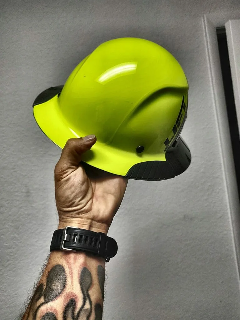 Green hard hat