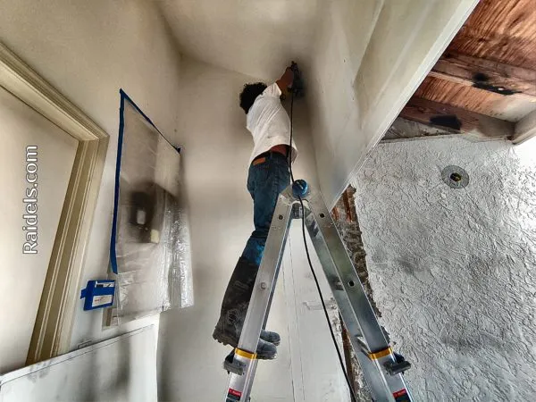 Cutting And Removing Old Drywall So We Can Install Some New Drywall.  